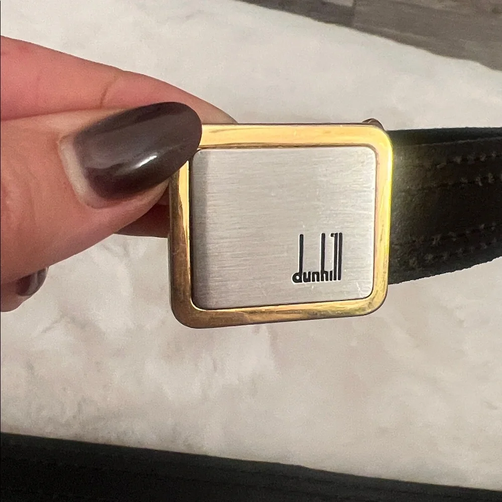 Dunhill Logo Gold silver Tone Belt Buckle for 1.1” belt